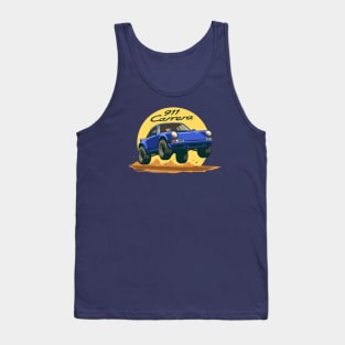 car 911 carrera offroad rally dakar blue Tank Top